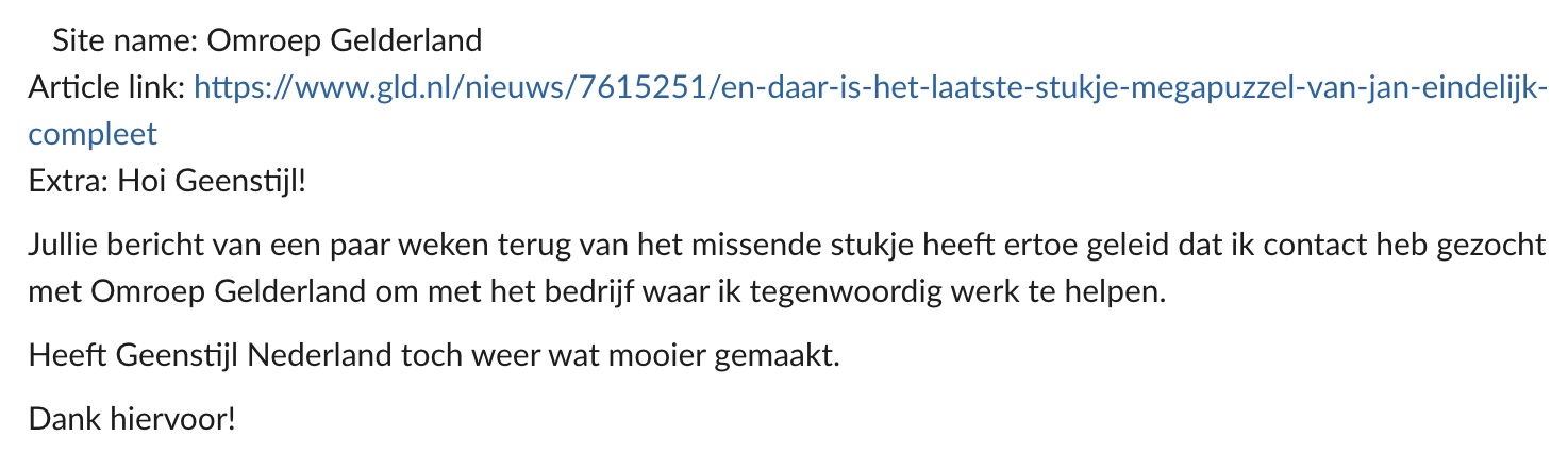 Geen dank tijger
