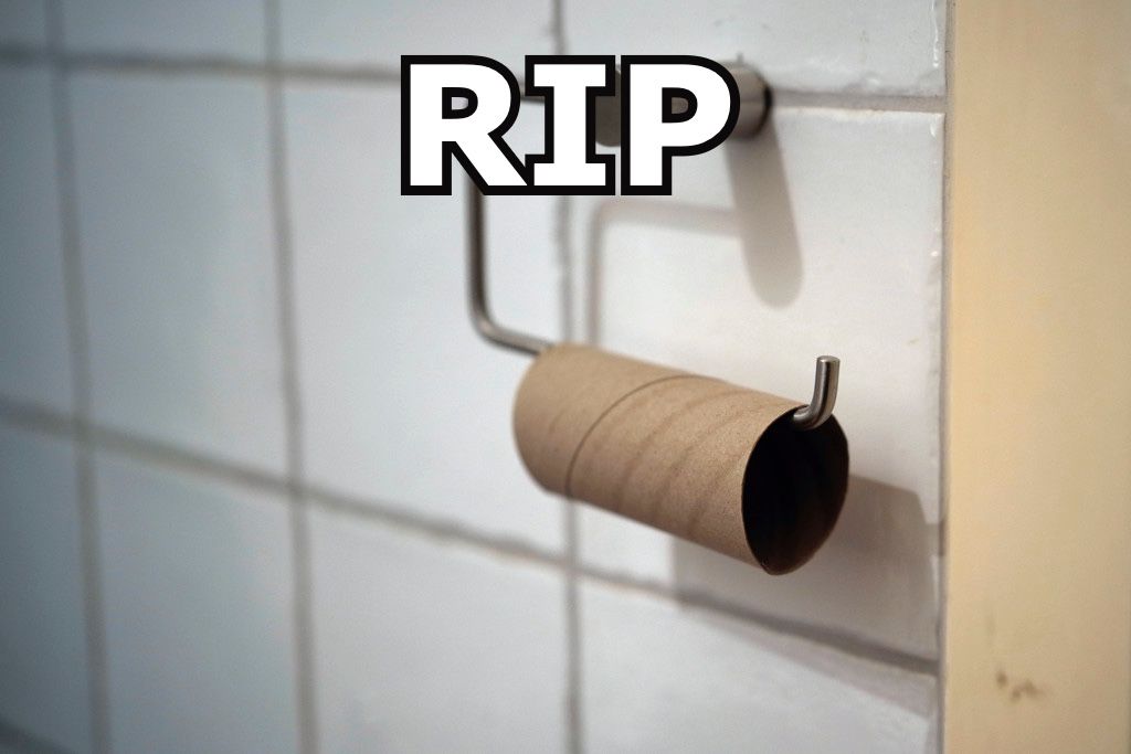de kartonnen wc-trol, iets van vroeger