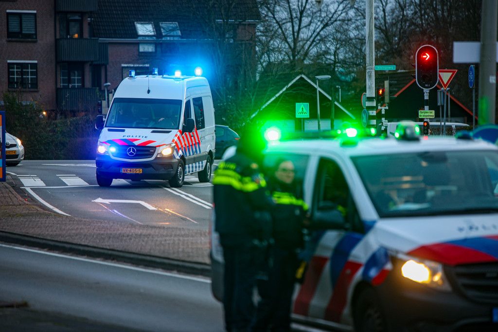 politie op de plaats van het ongeval