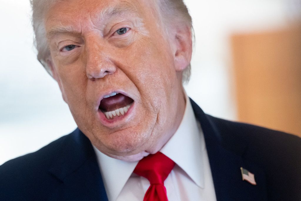 Donald Trump over Iran