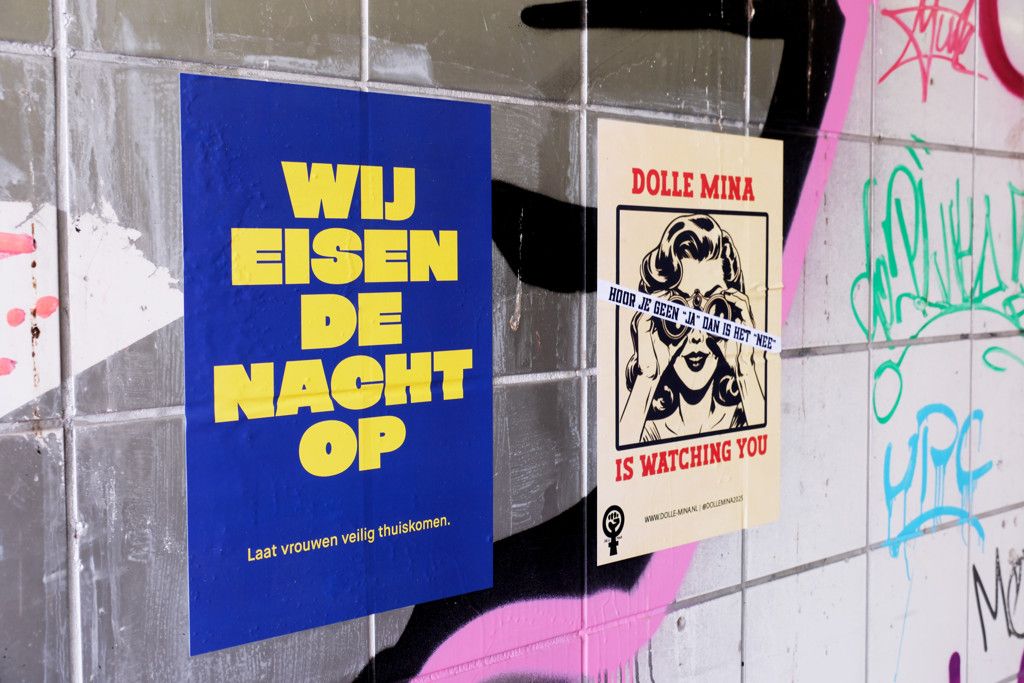 poster wij eisen de nacht op