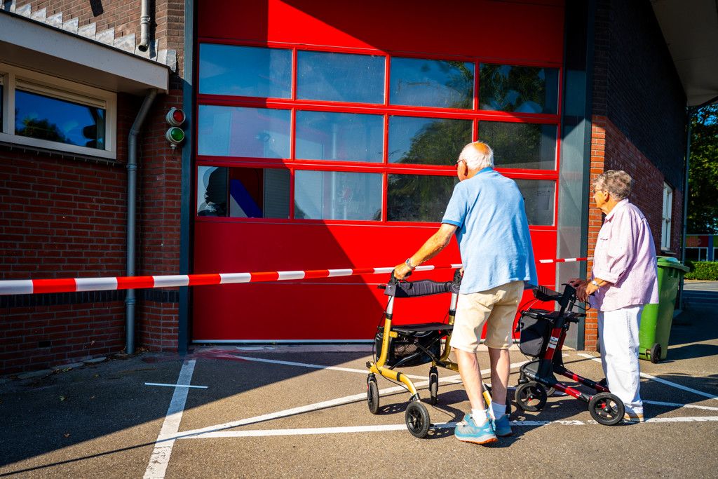 mogelijke inbreker bij brandweerkazerne