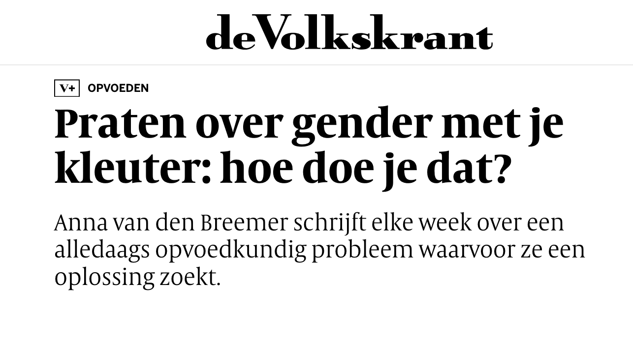 vraag in de volkskrant