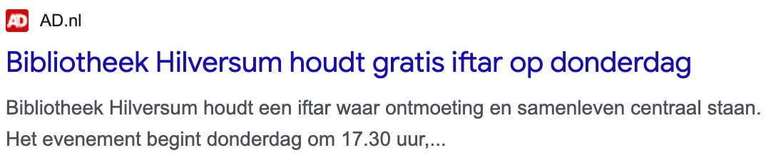nog een bericht over de ramadan in het AD