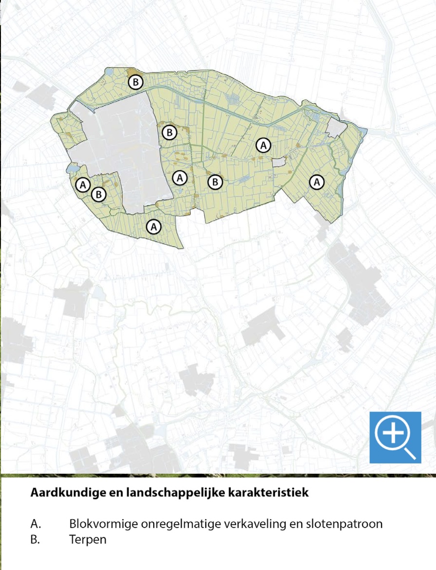 Fopkaart. Meeste terpen staan er niet op