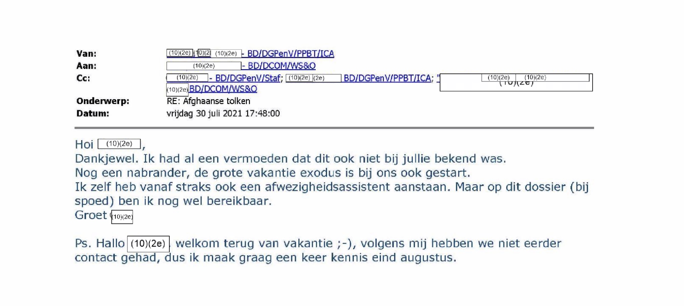 Out of Office: De ene evacuatie is de andere exodus niet