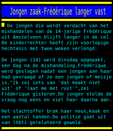 "Laat me met rust" is geen "je mag zijn wie je wil zijn"