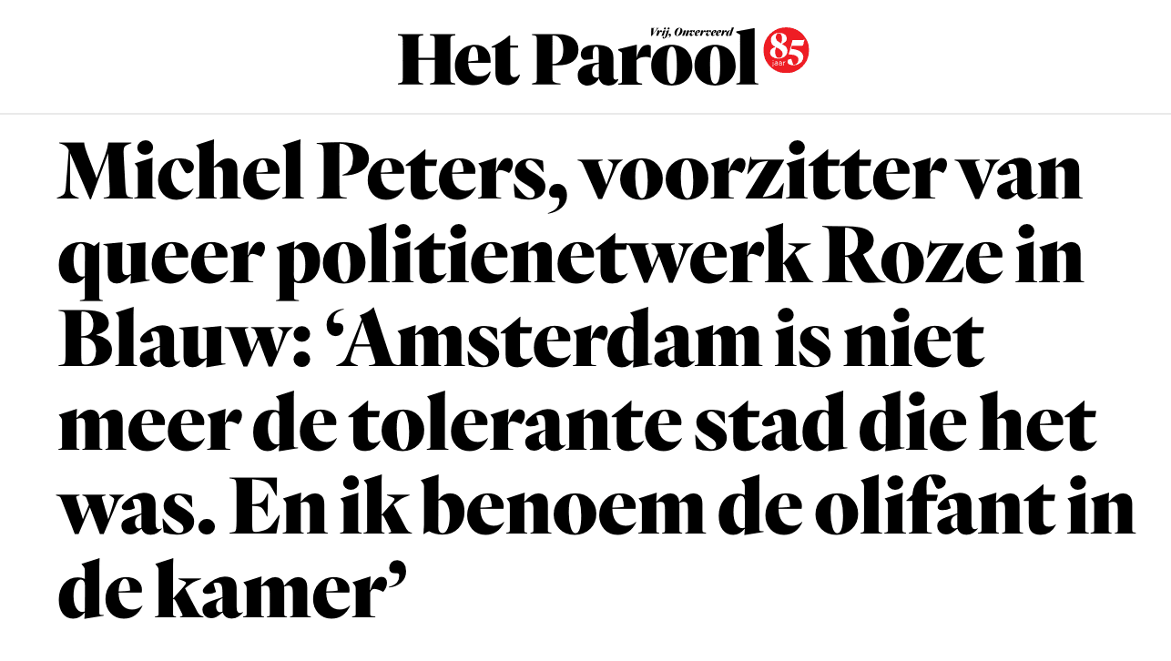 benoemen in het parool