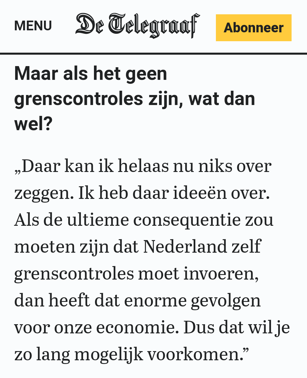 We krijgen.... eh.... eh.... geitenpaadjes!