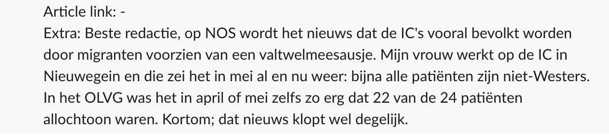 NOS = Fake News