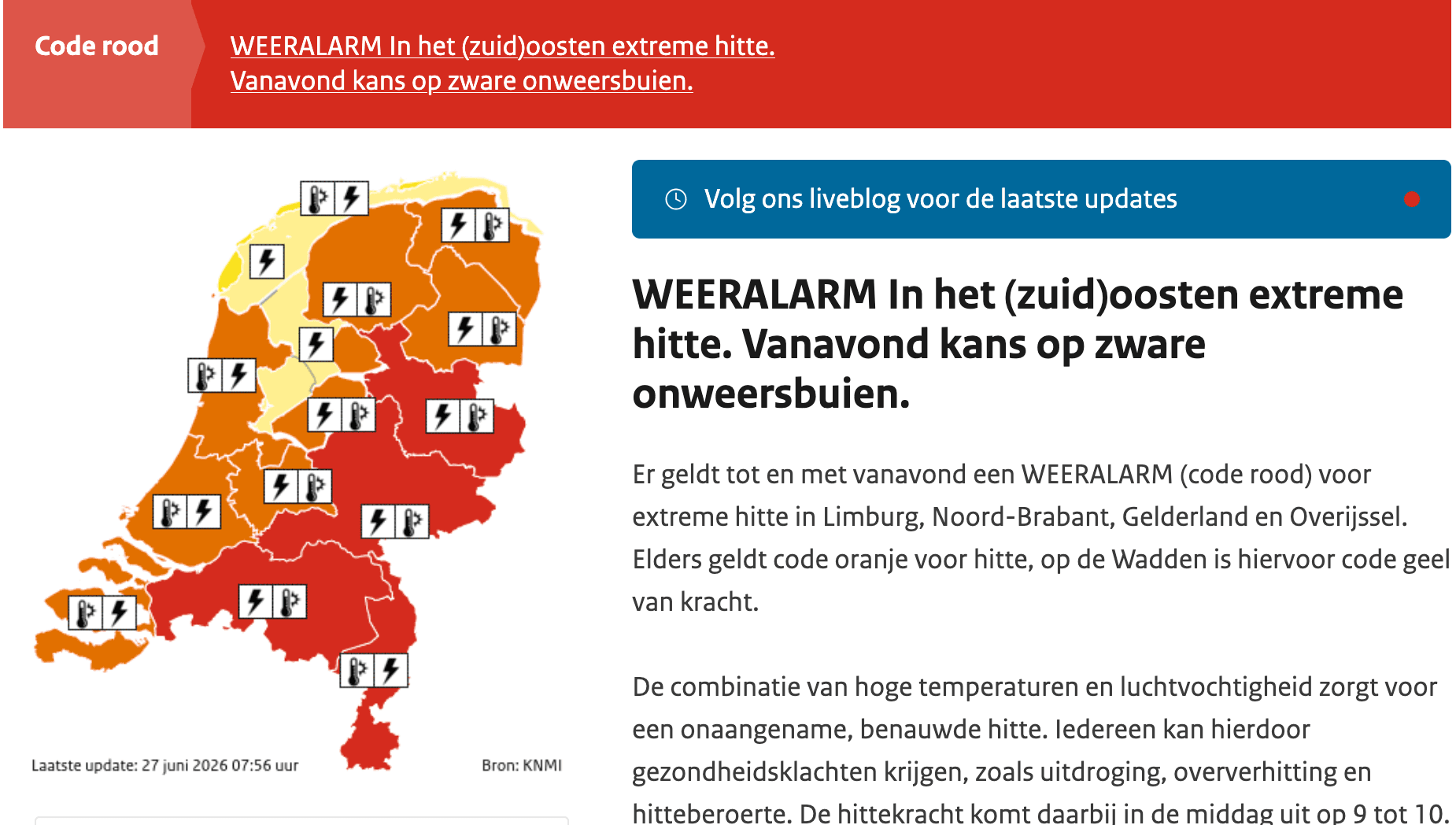 code rood