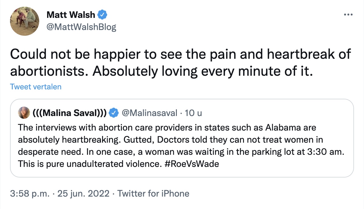 Dit is ten diepste onaangename taal rondom abortus