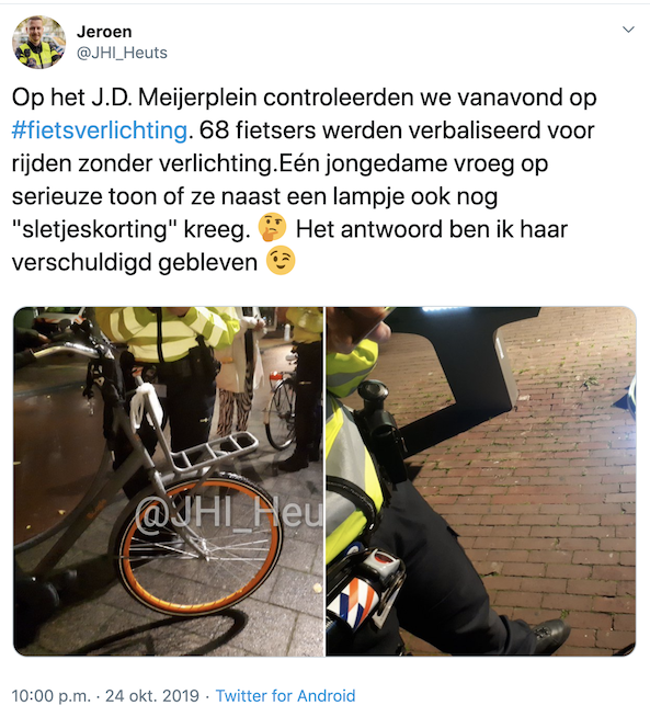 Maar krijgen appende fietsers wél sletjeskorting?