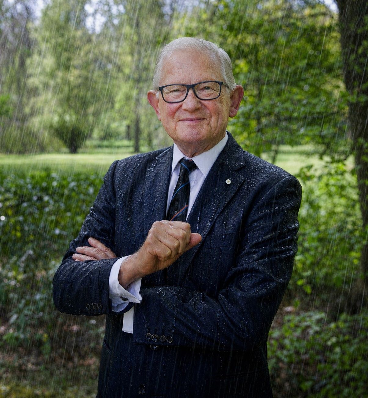 pieter van vollenhoven in de regen