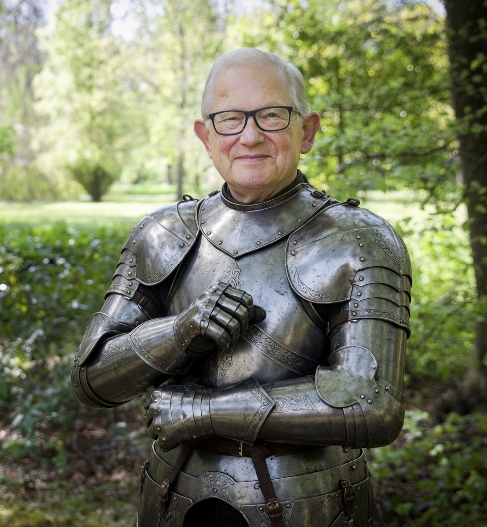 pieter van vollenhoven in een harnas