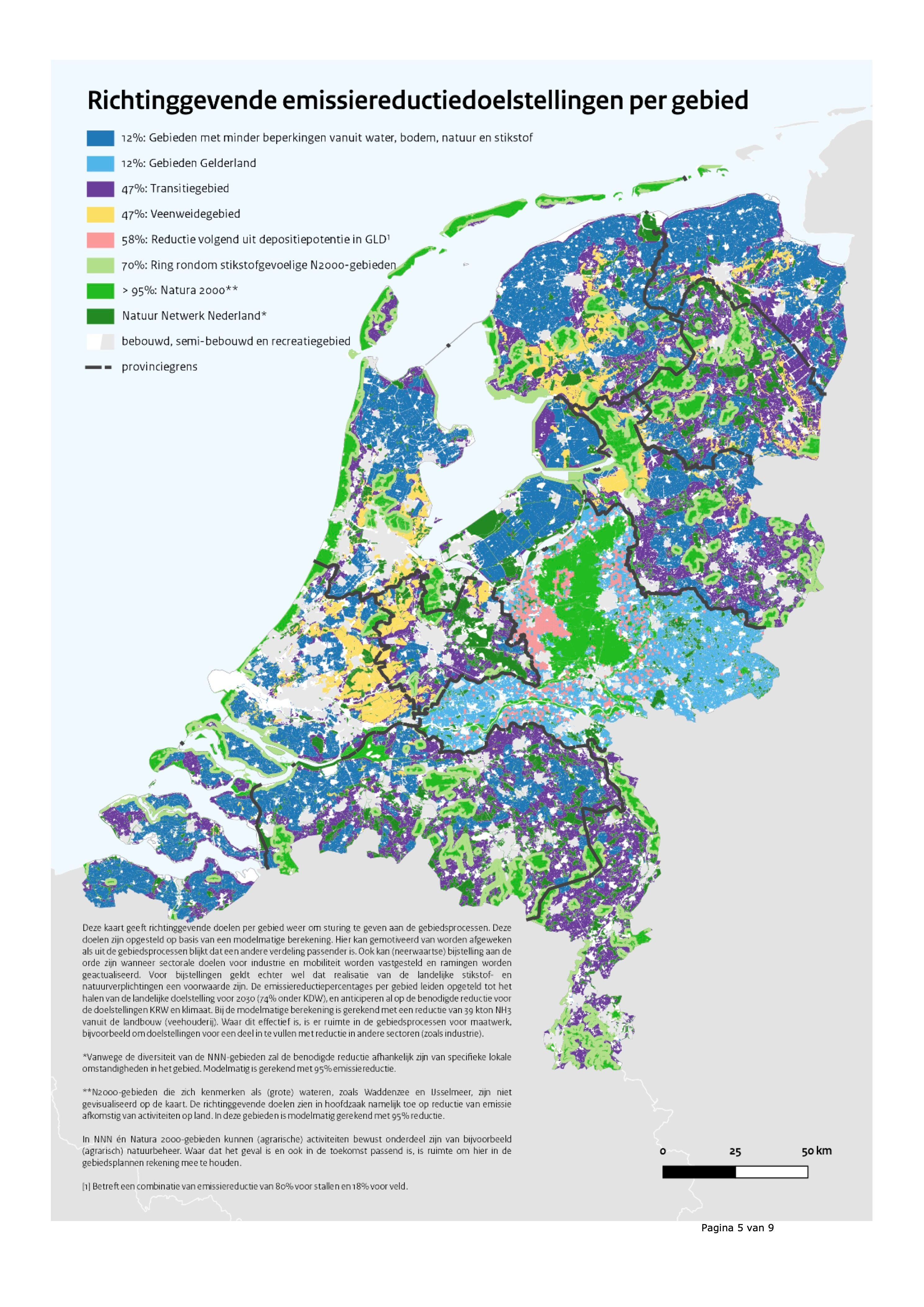 de kaart, van stikstof